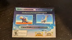 Pokemon Gamestop Scarlet And Violet Shiny Promo Code Koraidon And Miraidon - Image 1