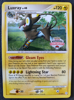 Pokemon Luxray National Championships Promo Diamond & Pearl Set 7/130 NM/MINT - Image 1