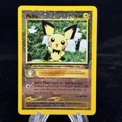Pichu Reverse Holo #25 Black Star Promo 2001 Pokemon League LP⚡w Swirl - Image 3
