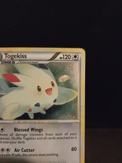 Pokemon TCG Togekiss 9/90 Holo Rare HGSS Undaunted 🌟SWIRL IN HOLO BLEED🌟 - Image 3