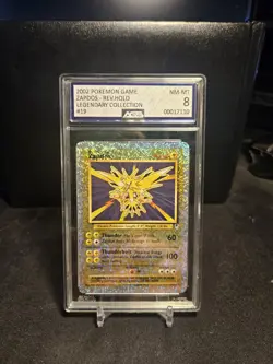 2002 Pokemon Game Zapdos Rev Holo Legendary Collection NM-MT 8 - Image 1