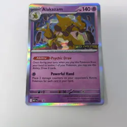 Pokemon TCG Alakazam MEP 003 Build & Battle Promo Stamped - Image 1