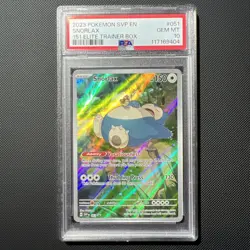 2023 POKEMON SVP EN-SV BLACK STAR PROMO 151 ELITE TRAINER BOX #051 SNORLAX PSA 9 - Image 1