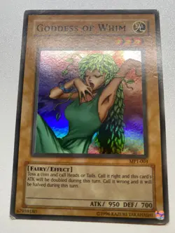 Yugioh Goddess Of Whim Promo Super Rare MP1-003 HP - Image 1