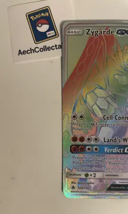 Pokemon - Zygarde GX LP (136/131) - Forbidden Light Rainbow Secret Rare Card - Image 4