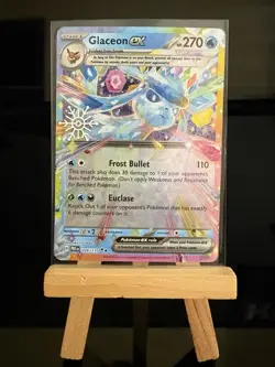 GLACEON EX - 026/131 Holiday Calendar Stamped Double Rare - Pokemon TCG Card - Image 1