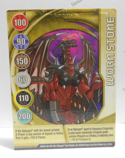 Bakugan Card - Worn Stone - Gold Gate Card - BA639 - 9/48q - 2009 - Image 1