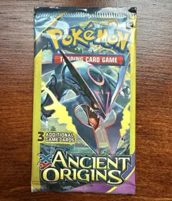 Rare Pokeman XY Ancient Origins 3 Card Booster Pack, Sealed - Image 1