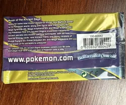 Rare Pokeman XY Ancient Origins 3 Card Booster Pack, Sealed - Image 2