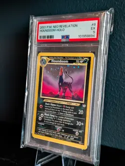 PSA 5 Pokemon Houndoom Holo 8/64 Neo Revelation 2001 Vintage WOTC Graded Card - Image 2