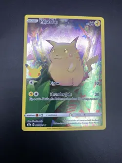 Pokemon TCG Celebrations Pikachu Full Art Ultra Rare Card 005/025 2021 Near Mint - Image 1