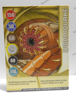 Bakugan Card - Wormquake - Gold Gate Card - BA207 - 12/48b - 2008 - Image 1