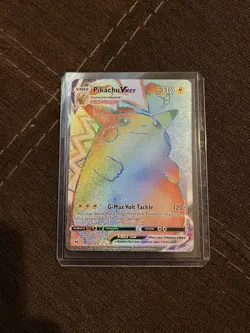 Pokemon TCG Vivid Voltage Rainbow Pikachu VMAX Secret Rare Card 188/185 - Image 1
