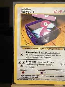 PORYGON - 48/82 Team Rocket Set LP - Regular Uncommon - Pokemon TCG Card - Image 2