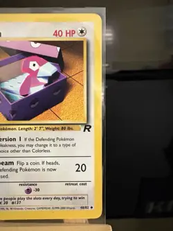 PORYGON - 48/82 Team Rocket Set LP - Regular Uncommon - Pokemon TCG Card - Image 3