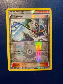2015 Fisherman 136/162 Breakthrough Reverse Holo Pokemon Card - Image 1