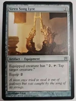 MTG Magic The Gathering Card Siren Song Lyre Artifact Equipment Born Of The Gods - Image 1