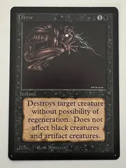 Magic the Gathering MTG Beta Terror NM- (Beta Bob) - Image 1