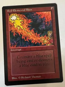 Magic the Gathering MTG Beta Red Elemental Blast NM- (Beta Bob) - Image 1