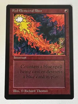 Magic the Gathering MTG Beta Red Elemental Blast NM (Beta Bob) - Image 1
