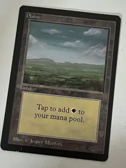 Magic the Gathering MTG Beta Plains v.3 (DARK) MP (Beta Bob) - Image 1