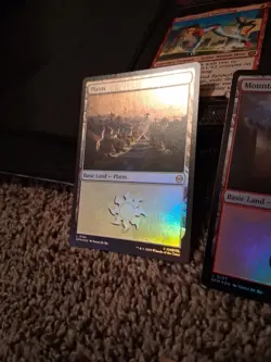 Marvel's Spiderman (SPM) MTG Magic X1 Plains X1 Mountain Basic Lands Foil - Image 3