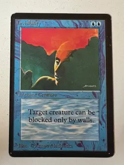Magic the Gathering MTG Beta Invisibility LP (Beta Bob) - Image 1