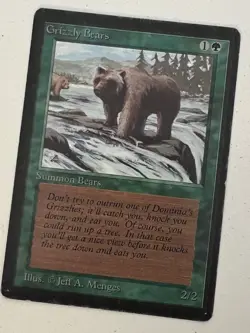 Magic the Gathering MTG Beta Grizzly Bears MP (Beta Bob) - Image 1