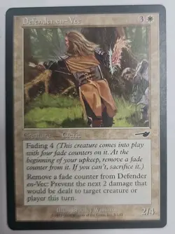 MTG Magic The Gathering Card Defender en-Vec Creature Cleric White Nemesis - Image 1