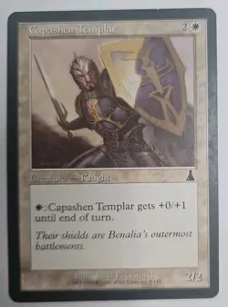 MTG Magic The Gathering Card Capashen Templar Creature Knight White Urza's Legac - Image 1