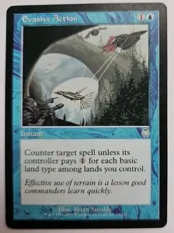 MTG Magic The Gathering Card Evasive Action Instant Blue Apolcalypse - Image 1