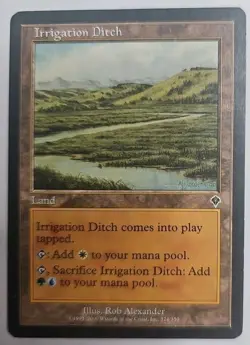 MTG Magic The Gathering Card Irrigation Ditch Land Invasion - Image 1