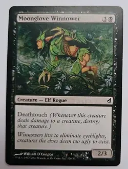 MTG Magic The Gathering Card Moonglove Winnower Creature Elf Rogue Black Lorwyn - Image 1