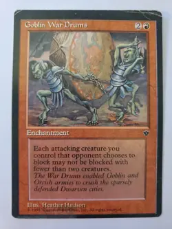 MTG Magic The Gathering Card Goblin War Drums Enchantment Red Fallen Empires - Image 1