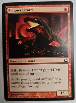 MTG Magic The Gathering Card Bellows LizardCreature Lizard Red Return To Ravnic - Image 1