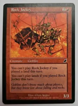 MTG Magic The Gathering Card Rock Jockey Creature Goblin Red Scourge - Image 1