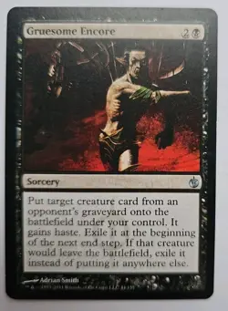 MTG Magic The Gathering Card Gruesome Encore Sorcery Black Mirrodin Beseiged - Image 1