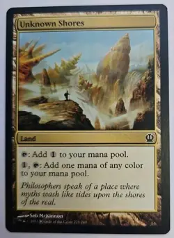 MTG Magic The Gathering Card Unknown Shores Land Theros Beyond Death 2013 - Image 1