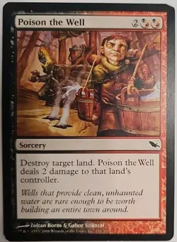 MTG Magic The Gathering Card Poison the Well Sorcery Red Black Shadowmoor - Image 1