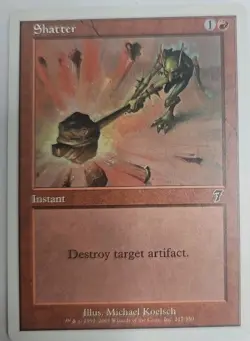 MTG Magic The Gathering Card Shatter Instant Red 7th Edition - Image 1