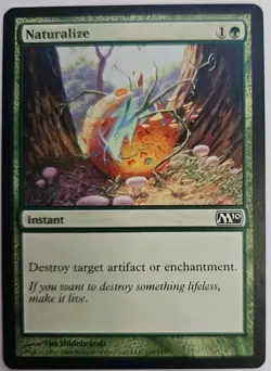 MTG Magic The Gathering Card Naturalize Instant Green M10 - Image 1