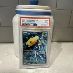 2025 Pokemon Destined Rivals Misty's Psyduck 193/182 Illustration Rare PSA 9 - Image 1