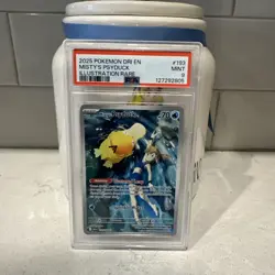 2025 Pokemon Destined Rivals Misty's Psyduck 193/182 Illustration Rare PSA 9 - Image 2