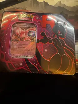 Pokemon TCG Team Rocket Destined Rivals MEWTWO Tin NEW & Factory Sealed - Image 1