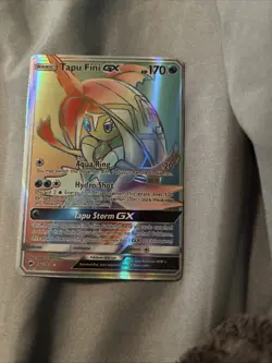 Tapu Fini GX 152/147 Rainbow Secret Ultra Rare 2017 Pokemon Burning Shadows NM - Image 1