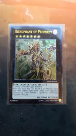 Yugioh Hierophant of Prophecy REDU-EN045 Ultimate Rare 1st Ed LP - Image 1