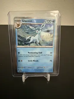 Pokemon Prismatic Evolutions TCG Mini Tin Sealed + Glaceon Foil Card - Image 2