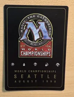 Plains 1998 Magic The Gathering World Championship Card Brian Hacker, NM-MT - Image 2