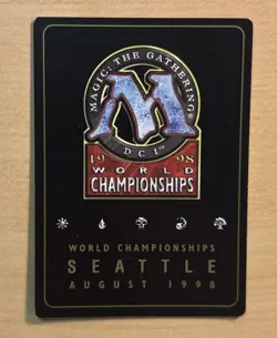 PLAINS 1998 Magic The Gathering World Championship Card Brian Hacker, NM-MT Land - Image 2