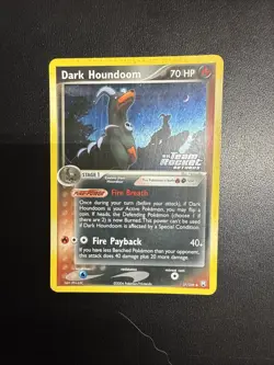 FREE SHIPPING Pokemon Dark Houndoom 37/109 Reverse Holo Stamped Card 2004 MP - Image 1